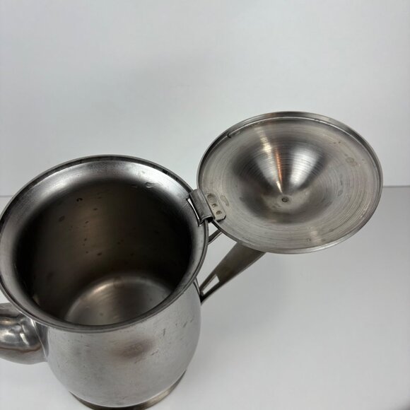 Oneida 18/8 Stainless Steel Coffee/Tea Pot Hinged Lid 8” Vintage Japan - Picture 4 of 10